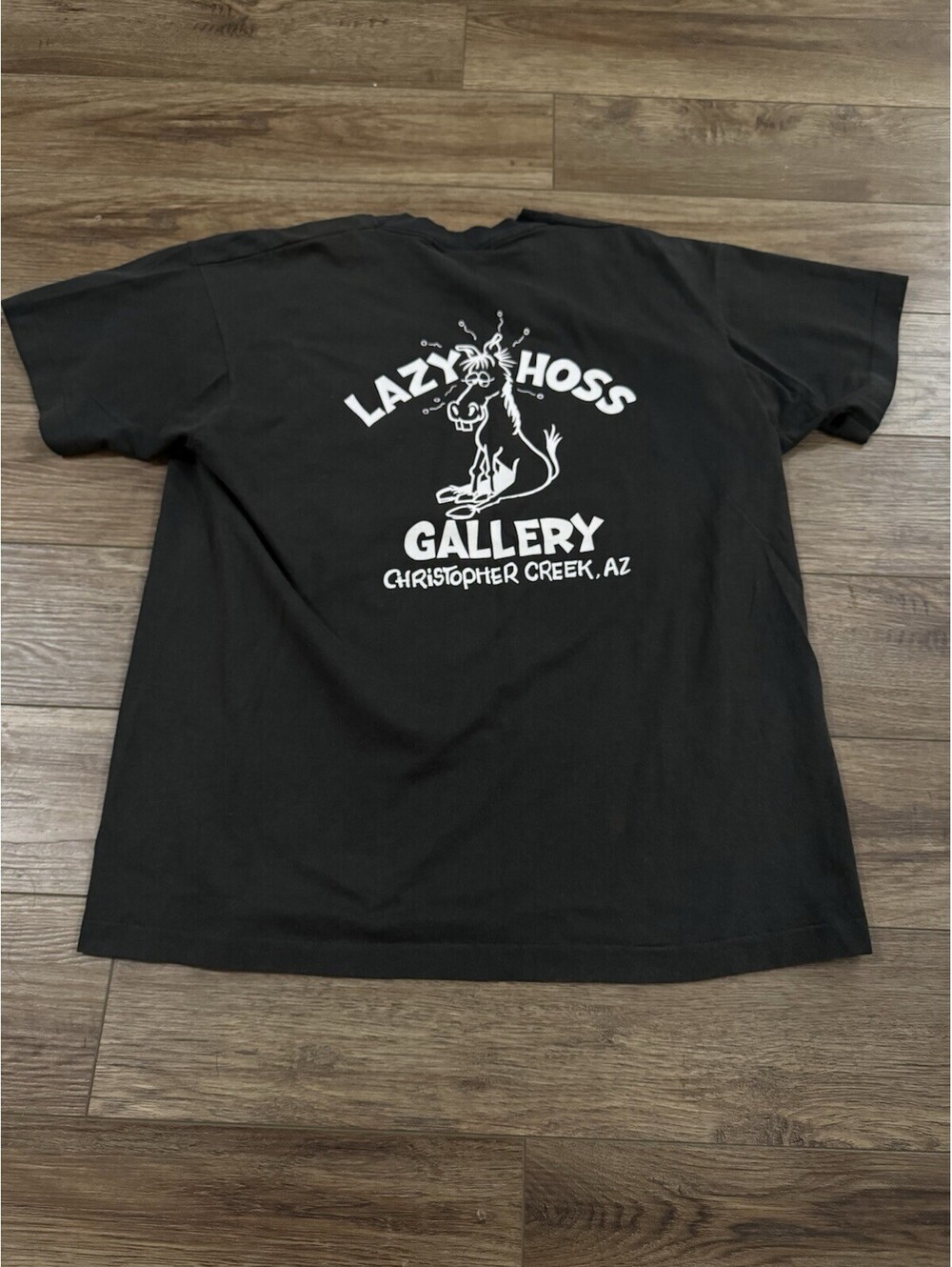 Vtg 90s Lazy Hoss Gallery Christopher Creek AZ Art Tee XL